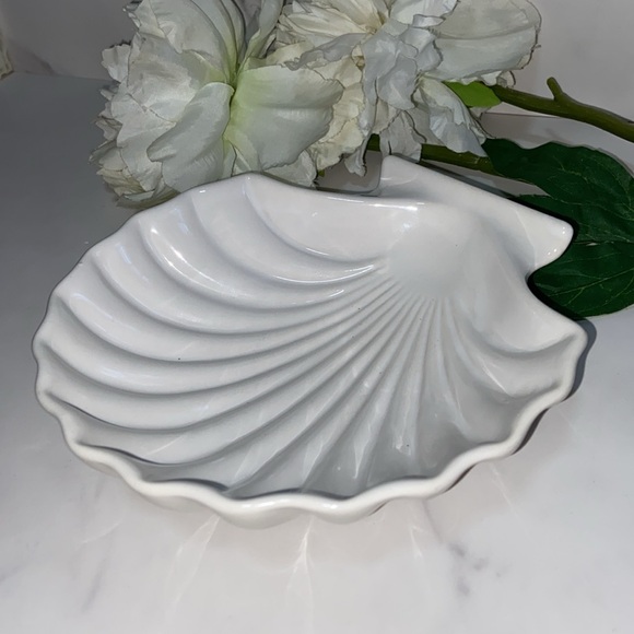 Vintage Ceramic Scallop Sea Shell Oven&Microwave Save Baking Dish Bowl Plate - Picture 7 of 17